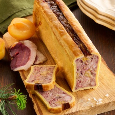 PATE EN CROUTE DE MAGRET DE CANARD AUX ABRICOTS